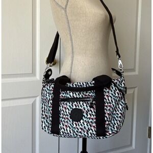 Kipling Art Mini Printed Shoulder Bag Tote Geometric Print NO MONKEY